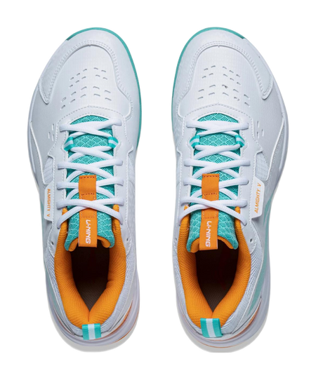 LINING Ace Badminton Shoes Unisex Low top White/Green/Orange 