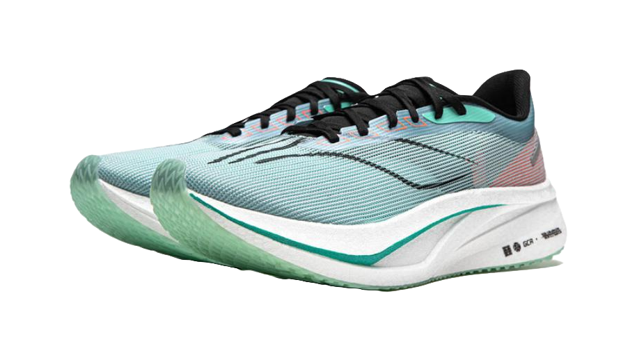 LINING Feidian 4 Challenger Running Shoes Men's Low top Cloud Blue/Fluorescent Ice Cyan 