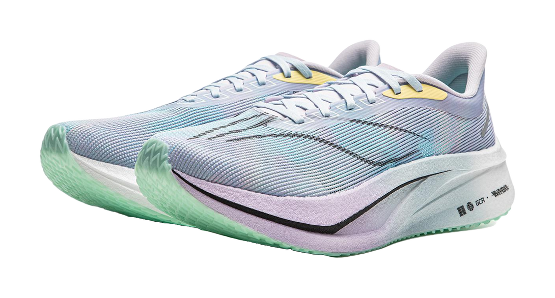 LINING Feidian 4 Challenger Running Shoes Men's Low top Mist Purple/Vero Rose Purple/Fluorescent Ice Cyan 