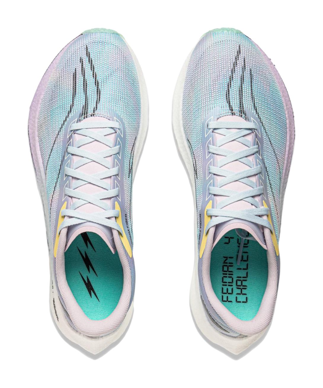LINING Feidian 4 Challenger Running Shoes Men's Low top Mist Purple/Vero Rose Purple/Fluorescent Ice Cyan 