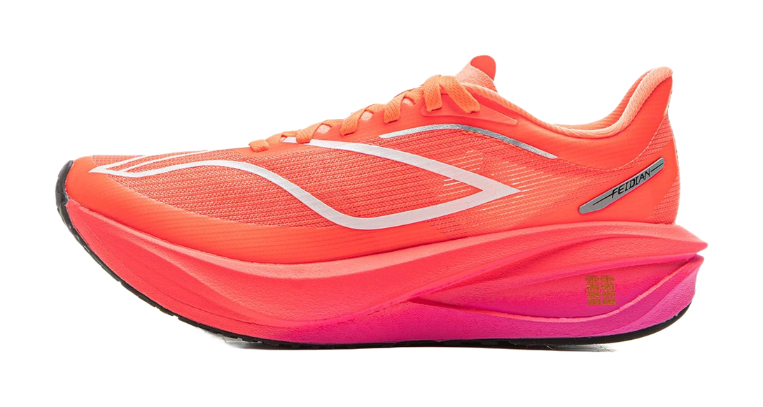 LINING Feidian 5 Challenger Running Shoes Women's Low top Fluorescent Flame Orange 