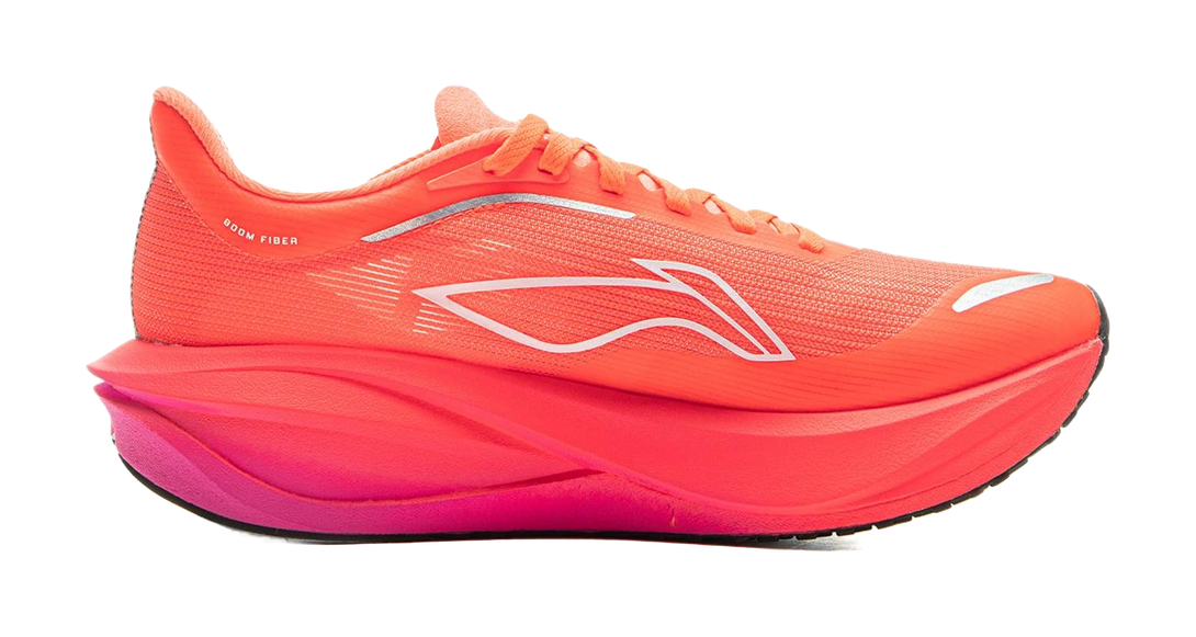 LINING Feidian 5 Challenger Running Shoes Women's Low top Fluorescent Flame Orange 