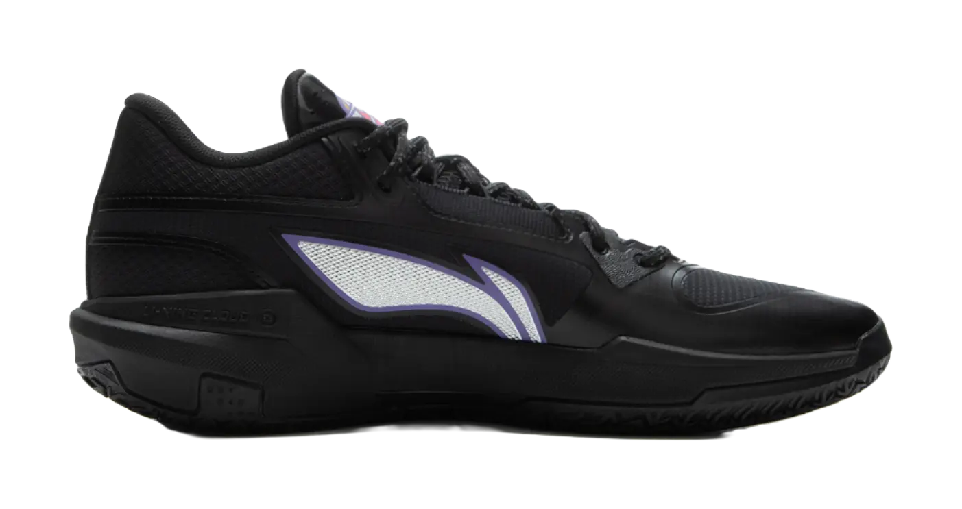 LINING Light Speed 3mid Basketball Shoes Mens Mid top Black Purple 