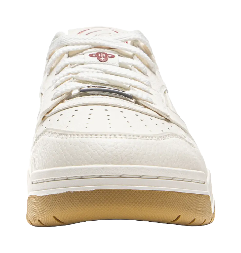 LINING Moon White 3 Skateboard Shoes Men's Low top White Red 