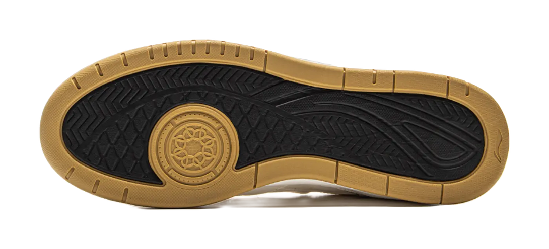 LINING Moon White 3 Skateboard Shoes Men's Low top White Red 