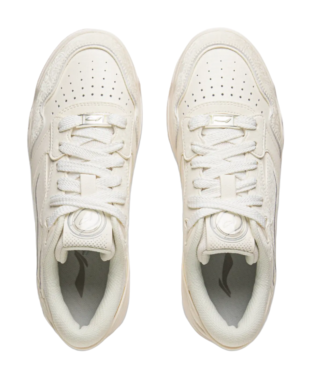 LINING Moon White 3 Skateboard Shoes Women's Low top Mist White 