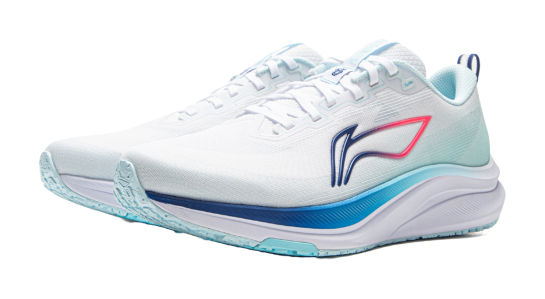 LINING Red Hare 8 Running Shoes Men's Low top Standard White, Light Sky Blue 