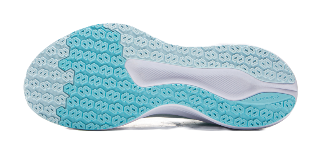 LINING Red Hare 8 Running Shoes Men's Low top Standard White, Light Sky Blue 