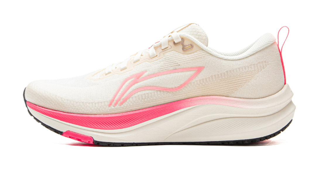 LINING Red Hare 8 Running Shoes Women's Low top Beige White Pink 