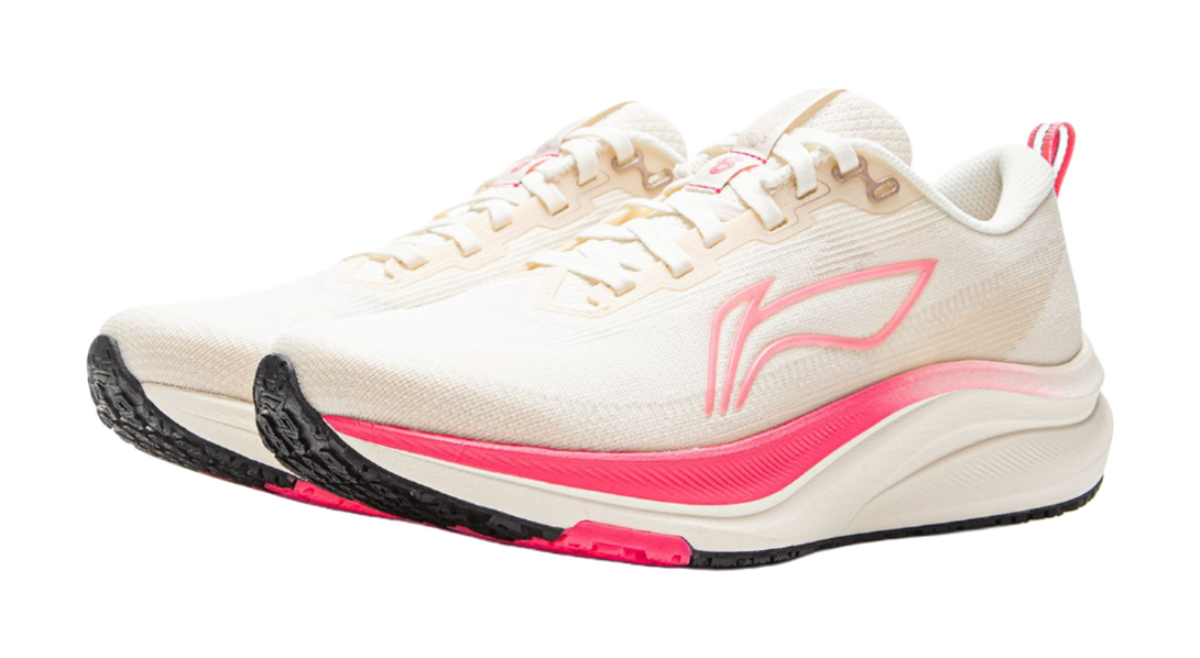 LINING Red Hare 8 Running Shoes Women's Low top Beige White Pink 