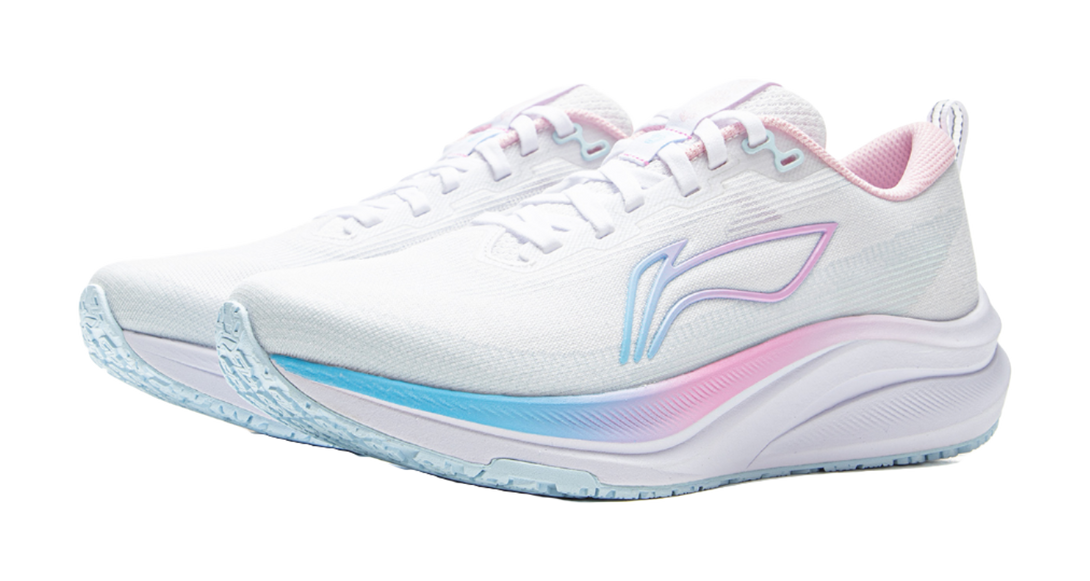 LINING Red Hare 8 Running Shoes Women's Low top Standard White/Light Sky Blue 