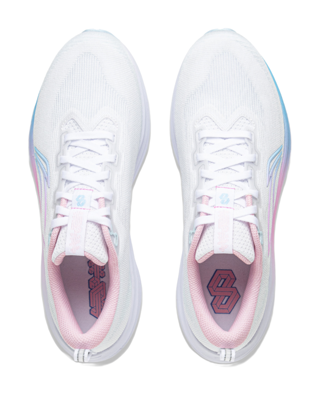 LINING Red Hare 8 Running Shoes Women's Low top Standard White/Light Sky Blue 