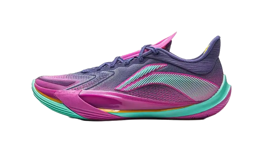 LINING Sonic 13v2 Basketball Shoes Men's Low top Clear Twilight Blue/Fierce Purple 