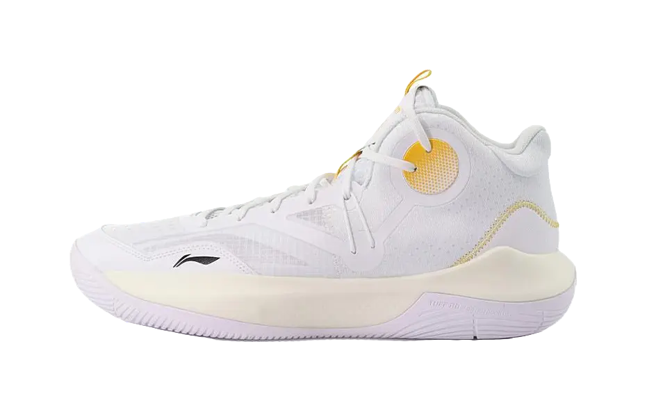 LINING Sonic 9 Team Basketball Shoes Mens Mid top White/Orange 