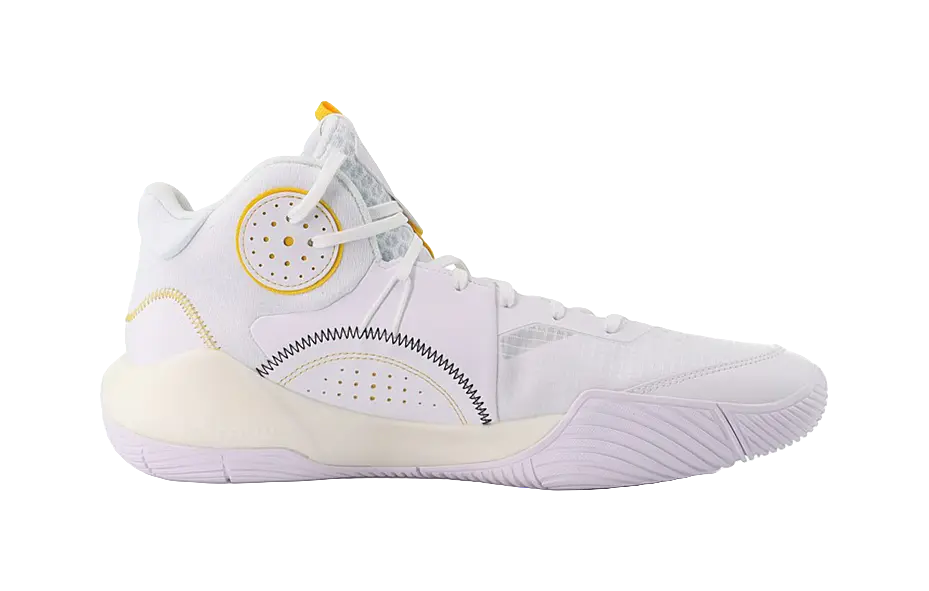 LINING Sonic 9 Team Basketball Shoes Mens Mid top White/Orange 