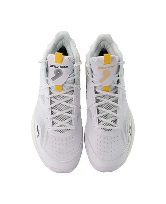 LINING Sonic 9 Team Basketball Shoes Mens Mid top White/Orange 