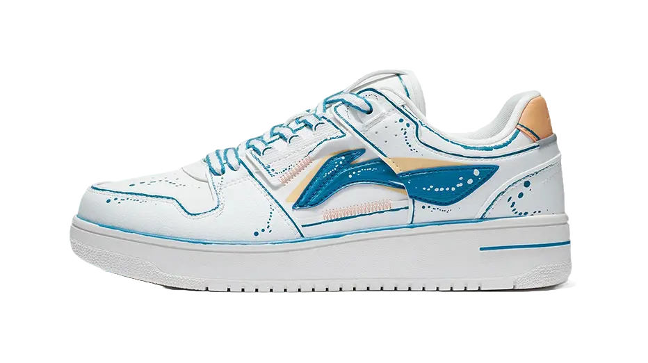 LINING Tianji Skate Shoes 'White Blue' 