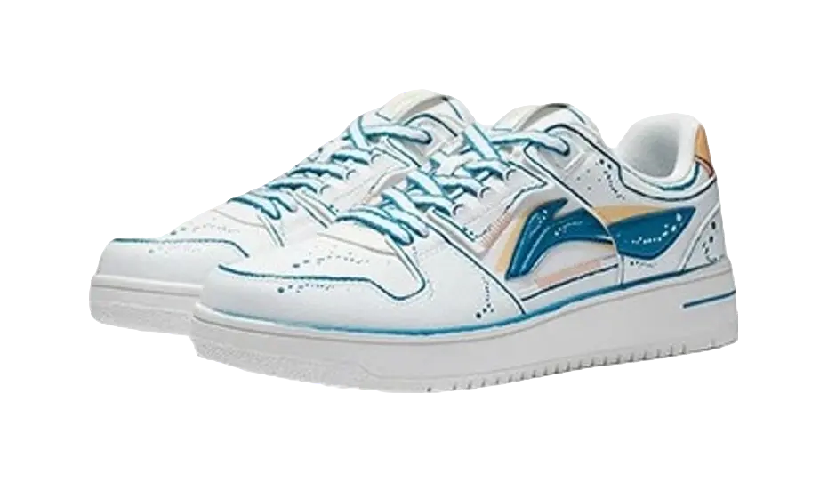 LINING Tianji Skate Shoes 'White Blue' 