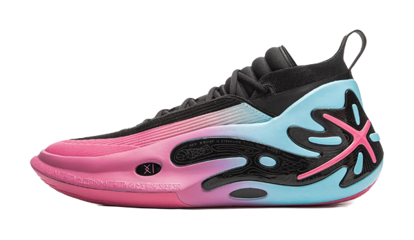 LINING Wow11 Basketball Shoes Mens Mid top Black Pink 