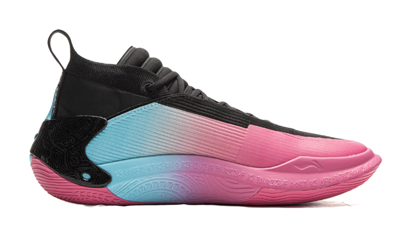 LINING Wow11 Basketball Shoes Mens Mid top Black Pink 