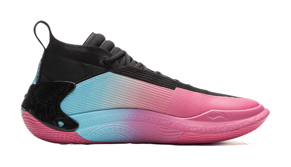 LINING Wow11 Basketball Shoes Mens Mid top Black Pink 