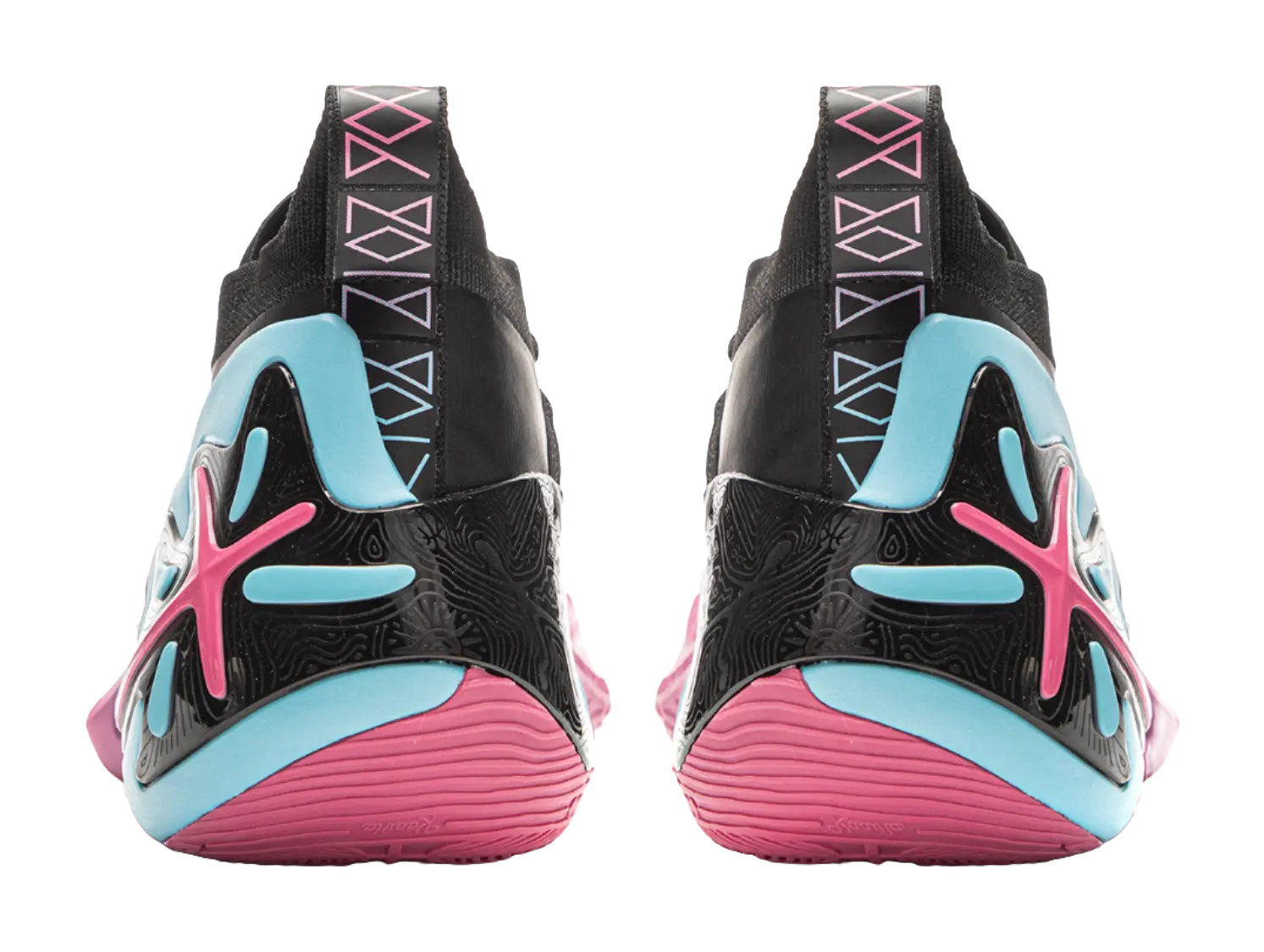 LINING Wow11 Basketball Shoes Mens Mid top Black Pink 