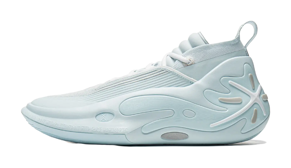 LINING Wow11 Basketball Shoes Mens Mid top Light Sky Blue 