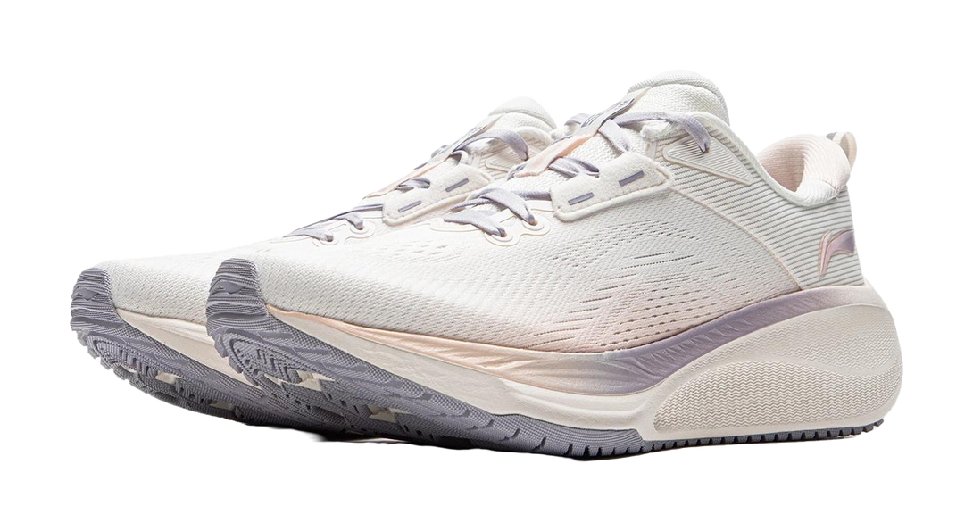 LINING Wu Leaping 2.0 V2 Running Shoes Women's Low top Mist White/Light Bud Orange 