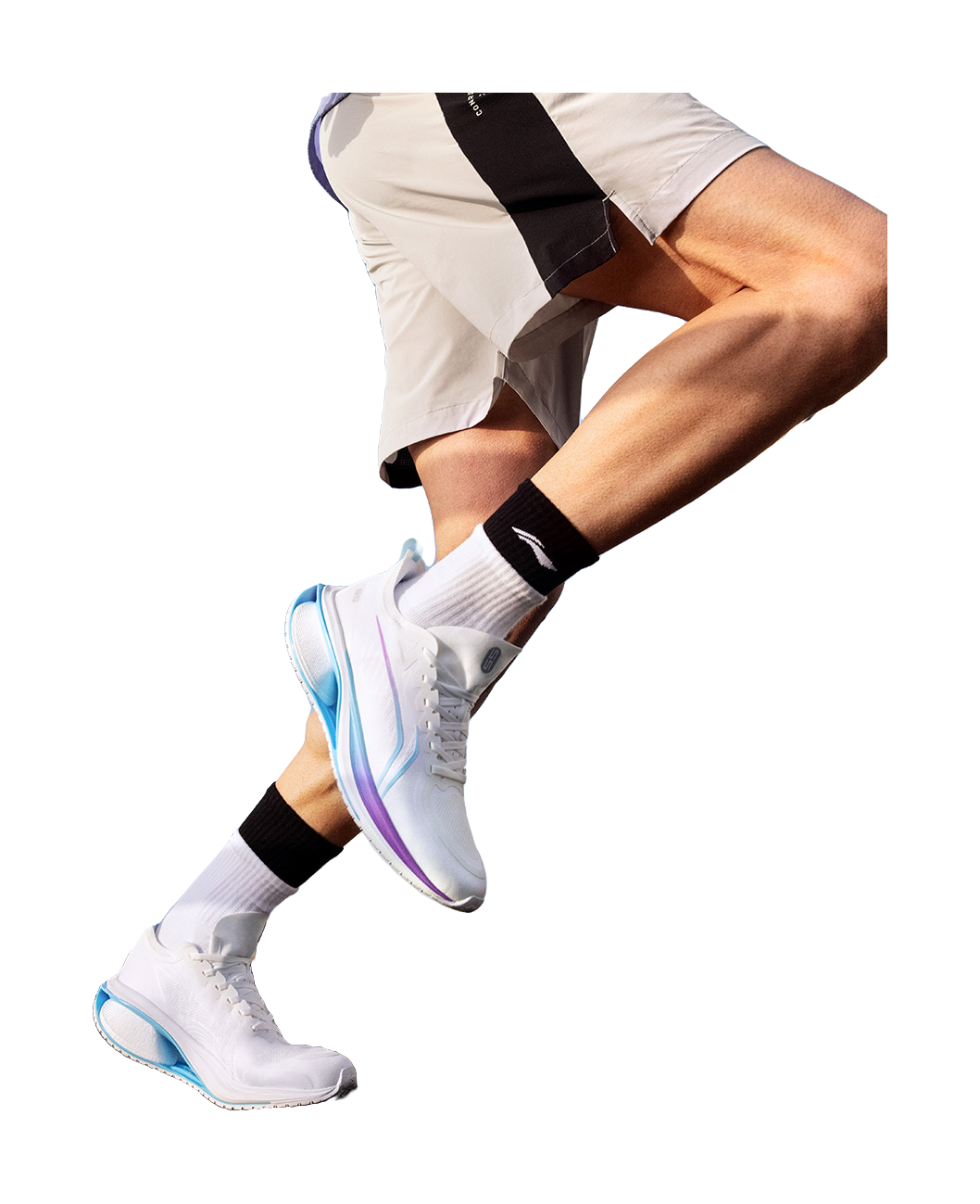 LINING WuShi 5S 3.0 Running Shoes Men's Low top White/Blue/Purple 