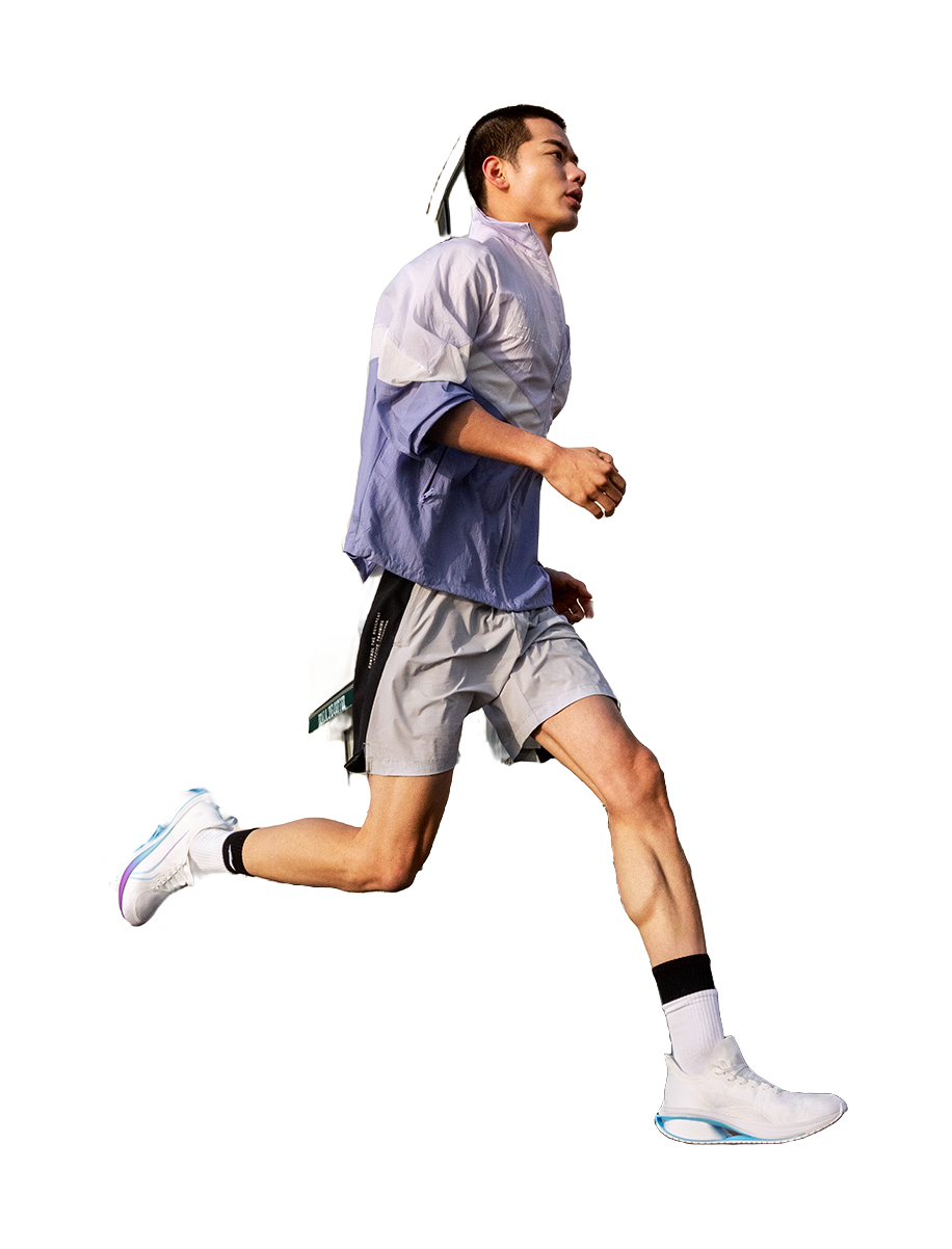 LINING WuShi 5S 3.0 Running Shoes Men's Low top White/Blue/Purple 