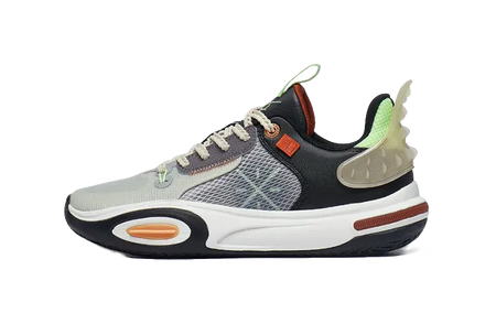 LINING YOUNG All City 11 YOUNG Slip Resistant Rebound Low top Basketball Shoes Gray Black Kids  vjsneaker.com