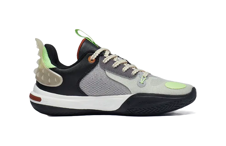 LINING YOUNG All City 11 YOUNG Slip Resistant Rebound Low top Basketball Shoes Gray Black Kids  vjsneaker.com