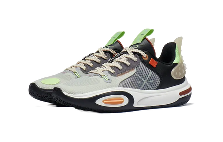 LINING YOUNG All City 11 YOUNG Slip Resistant Rebound Low top Basketball Shoes Gray Black Kids  vjsneaker.com