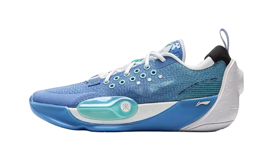 LINING YOUNG All City 12 V2 Anti Slip Wear Resistant Low Top Childrens Basketball Shoes Teal Blue  vjsneaker.com