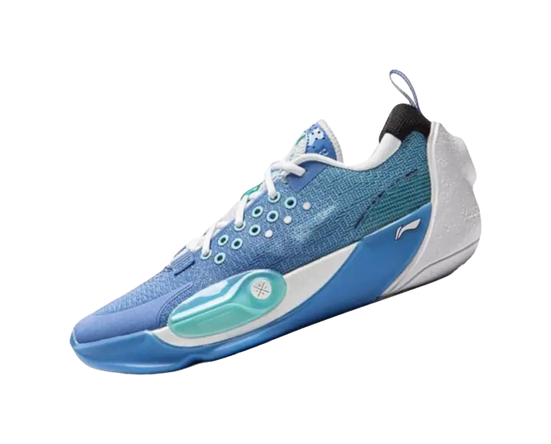LINING YOUNG All City 12 V2 Anti Slip Wear Resistant Low Top Childrens Basketball Shoes Teal Blue  vjsneaker.com