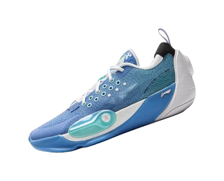 LINING YOUNG All City 12 V2 Anti Slip Wear Resistant Low Top Childrens Basketball Shoes Teal Blue  vjsneaker.com