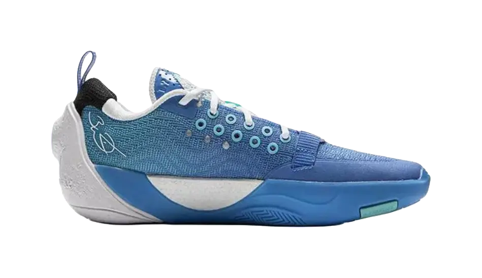 LINING YOUNG All City 12 V2 Anti Slip Wear Resistant Low Top Childrens Basketball Shoes Teal Blue  vjsneaker.com