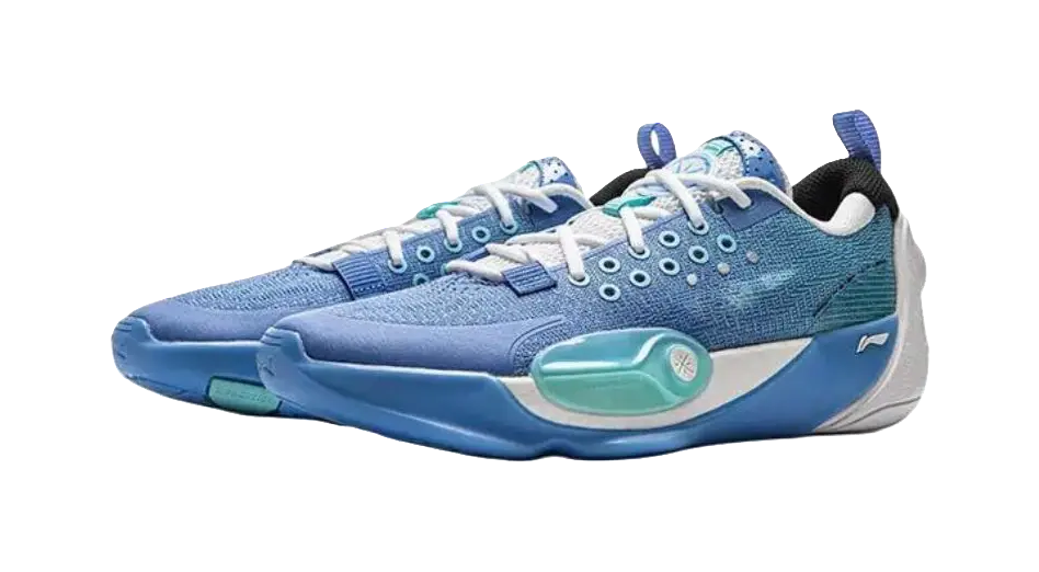 LINING YOUNG All City 12 V2 Anti Slip Wear Resistant Low Top Childrens Basketball Shoes Teal Blue  vjsneaker.com