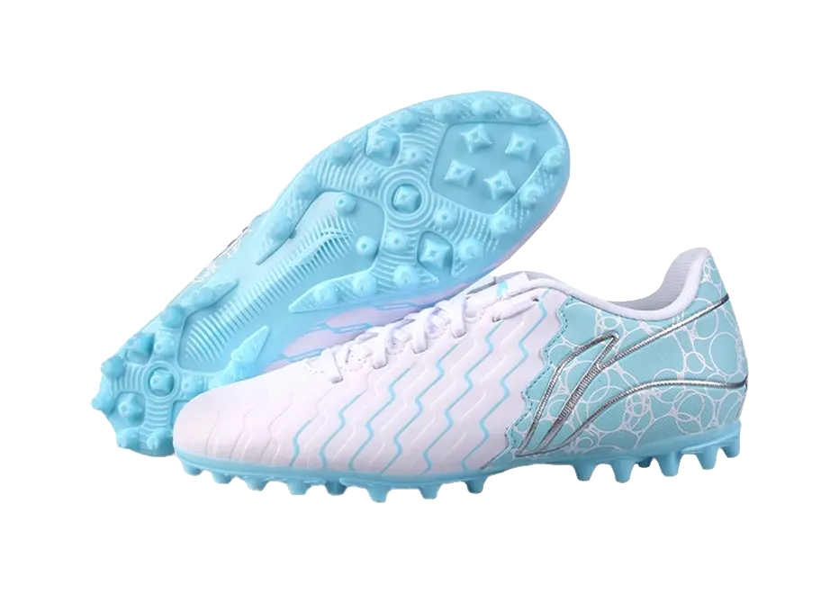 LINING YOUNG Anti-Slip And Wear-Resistant Breathable Low-Top Kids Soccer Shoes Sky Light Blue Kids  vjsneaker.com