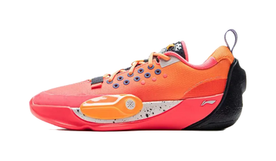 LINING YOUNG Anti Slip Wear Resistant Low Top Childrens Basketball Shoes Red Orange 