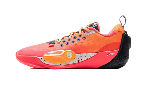 LINING YOUNG Anti Slip Wear Resistant Low Top Childrens Basketball Shoes Red Orange 