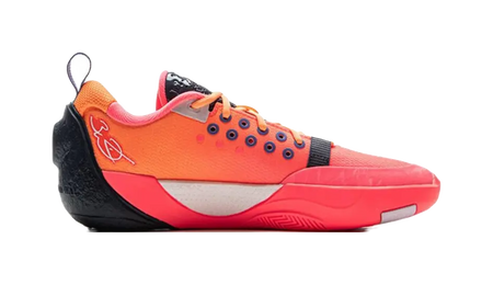 LINING YOUNG Anti Slip Wear Resistant Low Top Childrens Basketball Shoes Red Orange 