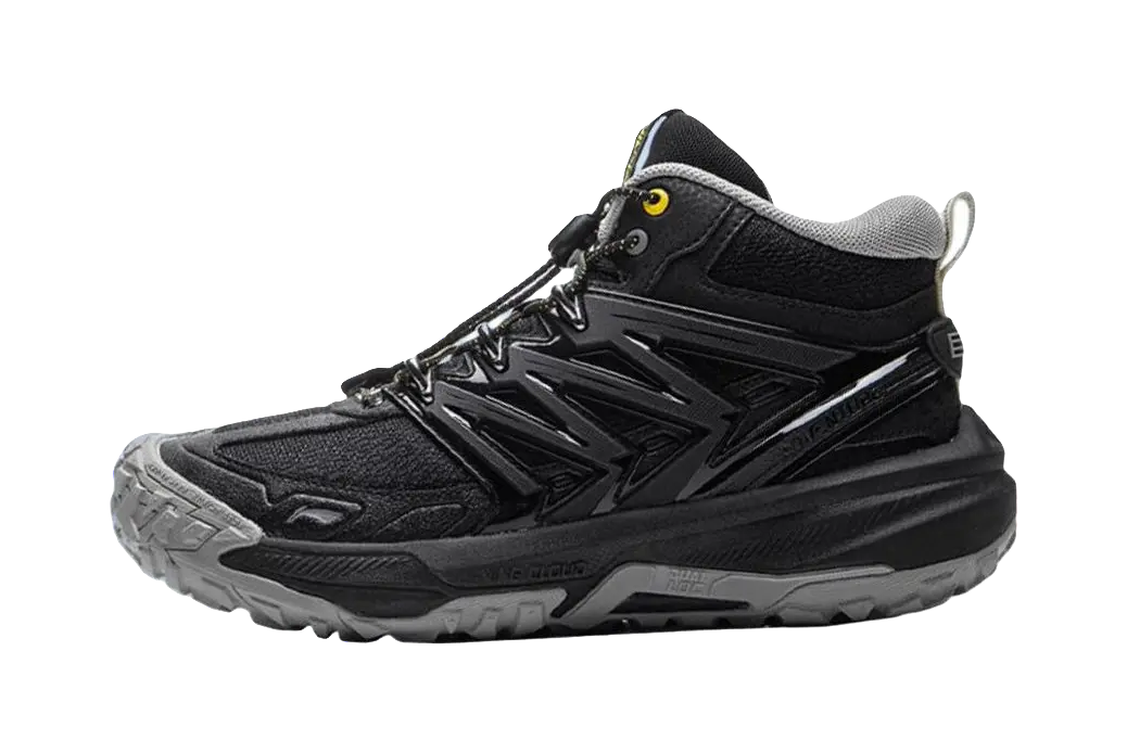 LINING YOUNG Anti-Slip Wear-Resistant Mid-Top Kids Outdoor Shoes Black Kids  vjsneaker.com