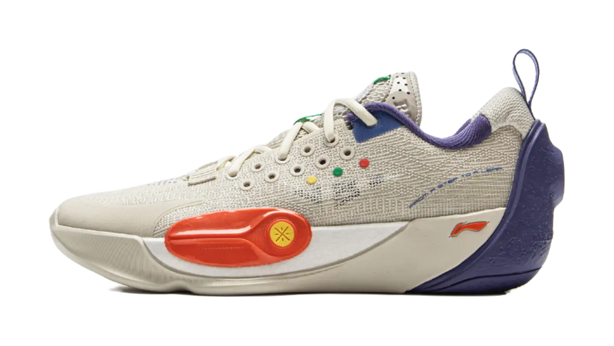 LINING YOUNG Basketball Slip Resistant Cushioning Low Top Childrens Basketball Shoes Silver Birch Gray Kids  vjsneaker.com