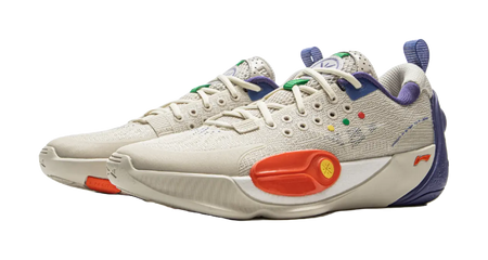 LINING YOUNG Basketball Slip Resistant Cushioning Low Top Childrens Basketball Shoes Silver Birch Gray Kids  vjsneaker.com