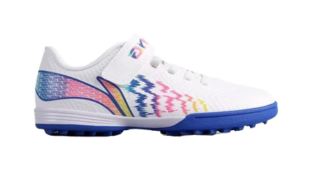 LINING YOUNG Cushioning, Wear Resistant Low Top Kids Soccer Shoes White Blue  vjsneaker.com