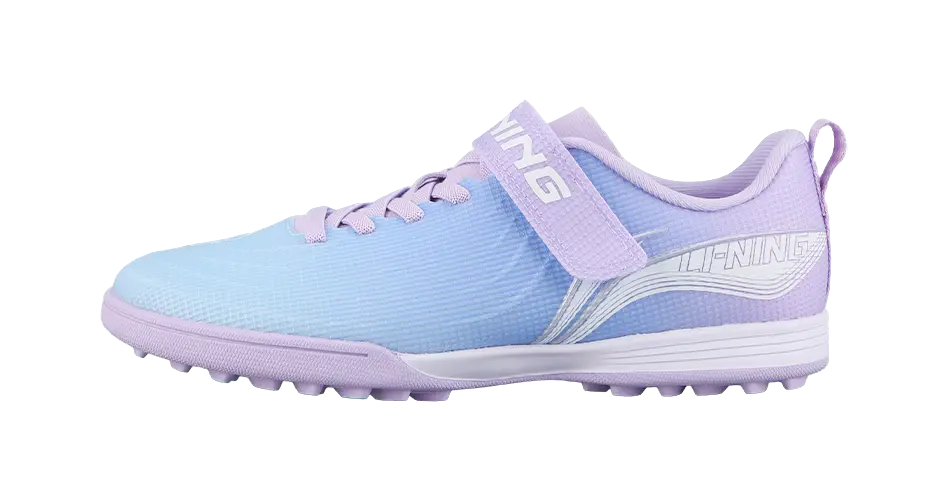 LINING YOUNG Kids Soccer Shoes Blue Purple Kids  vjsneaker.com