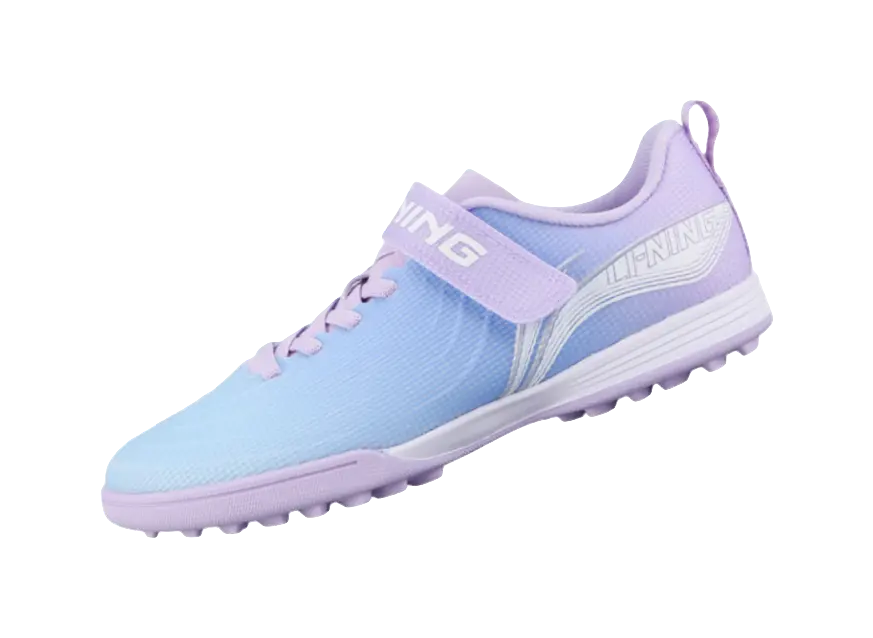LINING YOUNG Kids Soccer Shoes Blue Purple Kids  vjsneaker.com