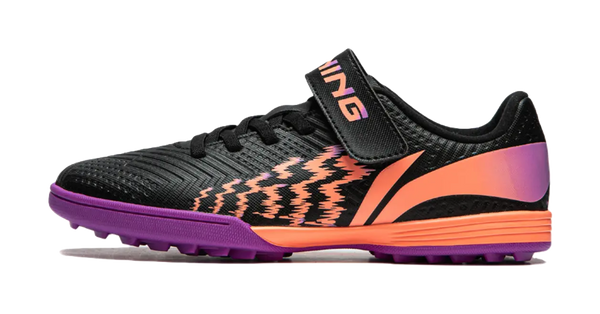 LINING YOUNG Low Top Kids Soccer Shoes Black 