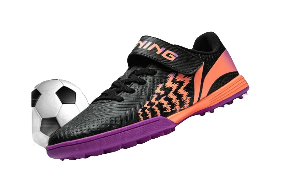 LINING YOUNG Low Top Kids Soccer Shoes Black 